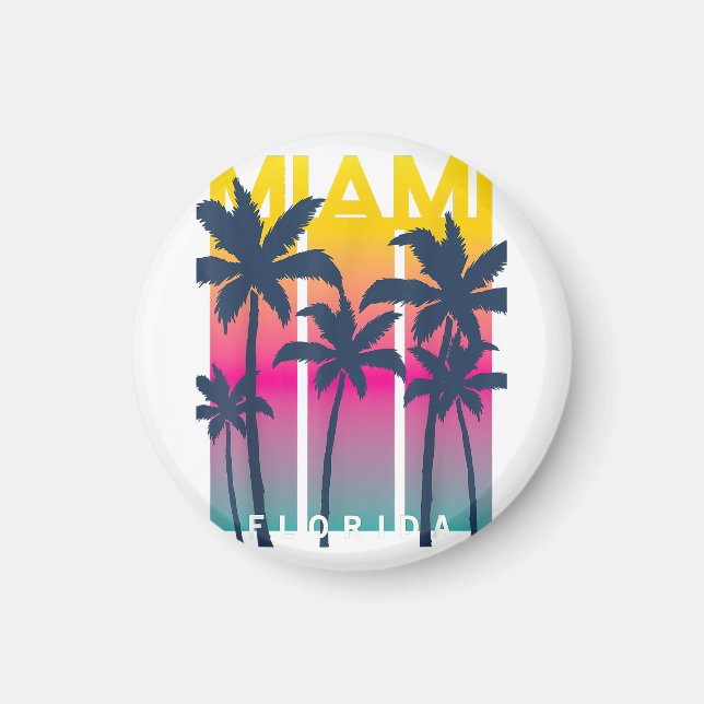 Coola Miami Florida Graphic Design Tees, I Kärlek  Magnet (Framsidan)