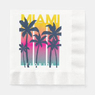 Coola Miami Florida Graphic Design Tees, I Kärlek Pappersservett