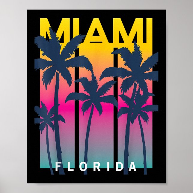 Coola Miami Florida Graphic Design Tees, I Kärlek  Poster (Framsidan)