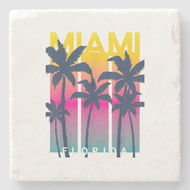 Coola Miami Florida Graphic Design Tees, I Kärlek  Stenunderlägg (Framsidan)
