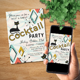 Coola Mid Century Cocktail Party Inbjudningar