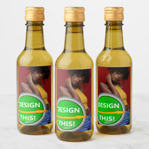 COOLA! Mini Vin Flaska-etiketter (2"x3") - uppsätt Vinetikett