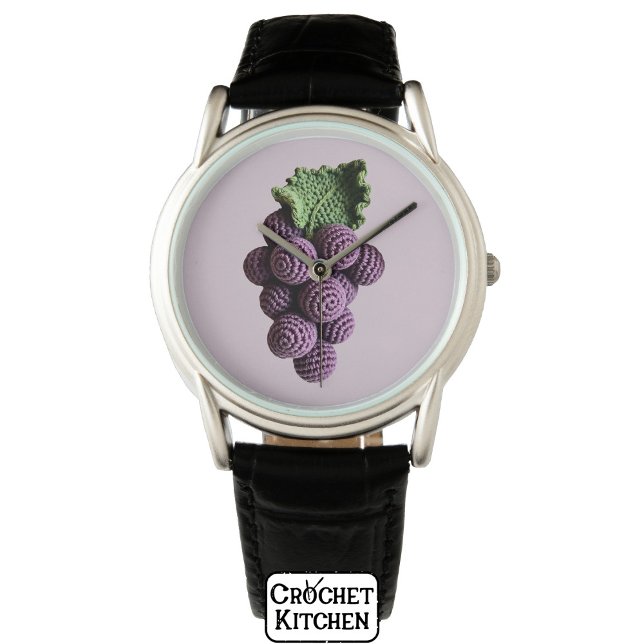 Coola Minimalist Lila Grandma Chic Crochet Grape Armbandsur (Skapare uppladdad)