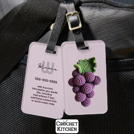 Coola Minimalist Lila Grandma Chic Crochet Grape Bagagebricka