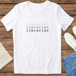 Coola Minimalistiskt bidrag för bibliotekariska kv T Shirt