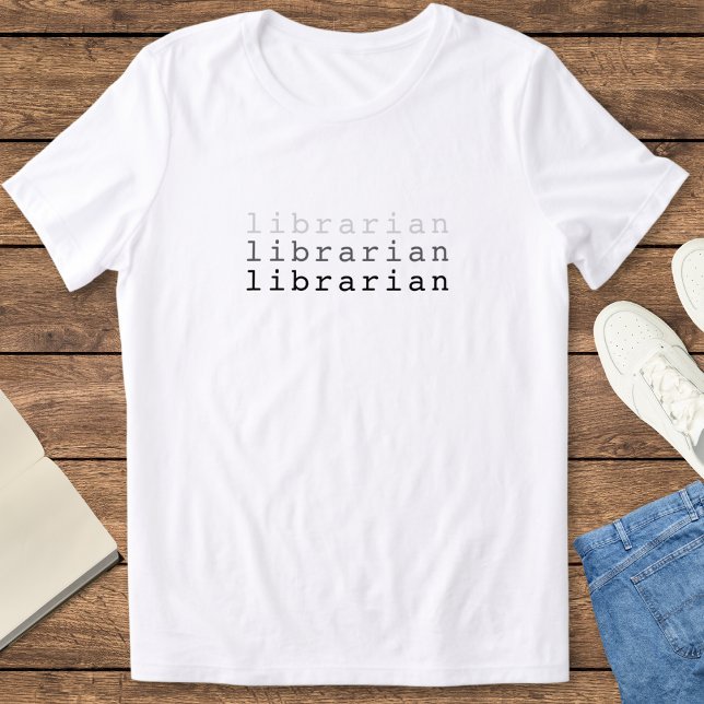 Coola Minimalistiskt bidrag för bibliotekariska kv T Shirt (Skapare uppladdad)