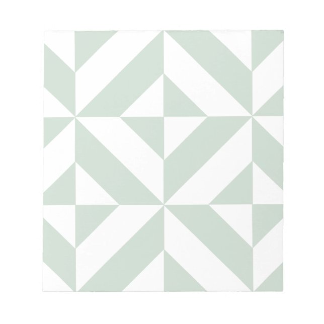 Coola Mint Geometric Deco Cube Mönster Anteckningsblock (Framsida)