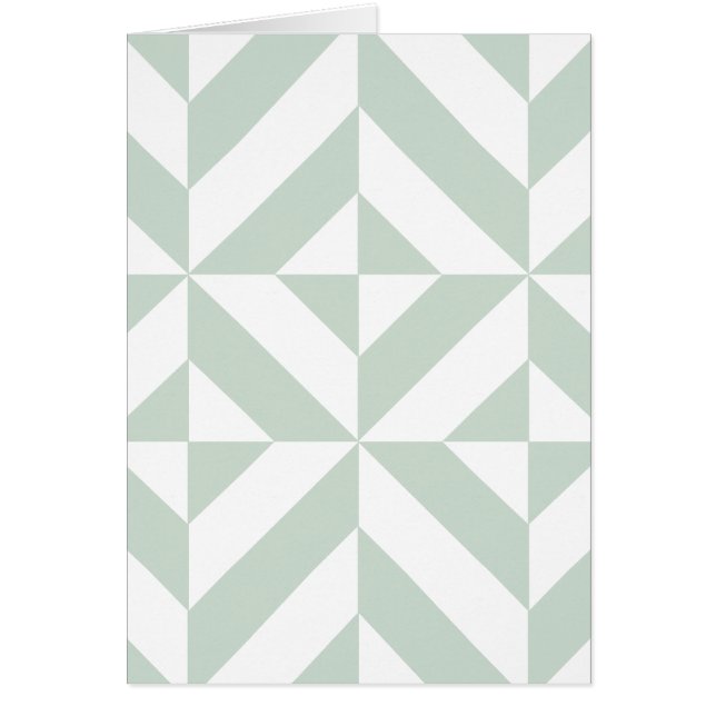 Coola Mint Geometric Deco Cube Mönster Hälsningskort (Framsidan)