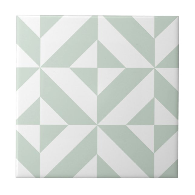 Coola Mint Geometric Deco Cube Mönster Kakelplatta (Framsidan)