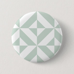 Coola Mint Geometric Deco Cube Mönster Knapp
