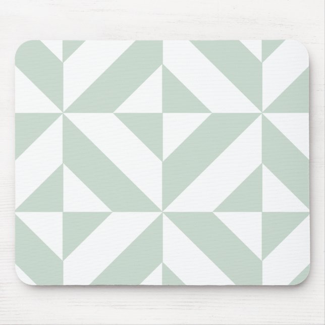 Coola Mint Geometric Deco Cube Mönster Musmatta (Framsidan)