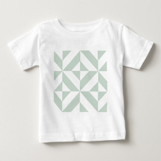 Coola Mint Geometric Deco Cube Mönster Tröja (Framsida)