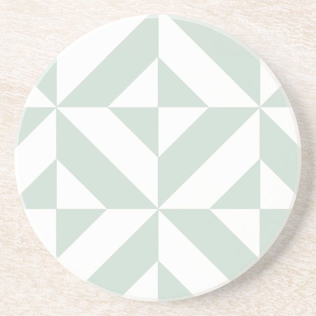 Coola Mint Geometric Deco Cube Mönster Underlägg (Framsidan)