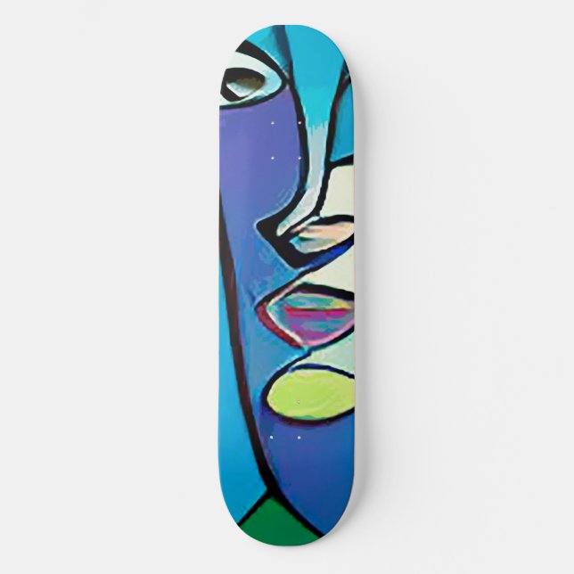 Coola Modern Abstrakt Art Skateboard Deck (Framsida)