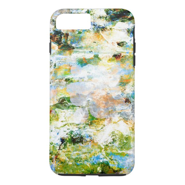 Coola modern Abstrakt grönt måla design Case-Mate iPhone Skal (Baksida)