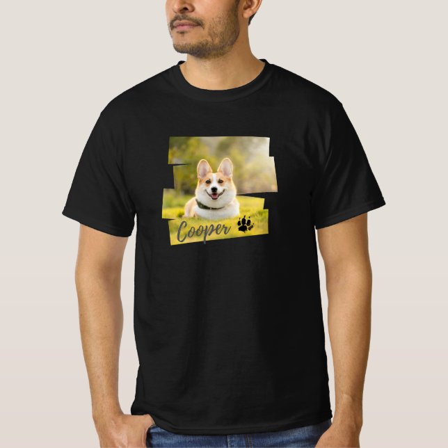 Coola Modern Anpassningsbar Pets typografi Namn oc T Shirt (Framsida)