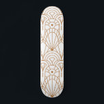 Coola Modern Art Deco Ro Guld White Mönster Mini Skateboard Bräda 18,5 Cm<br><div class="desc">Skateboard coola Modern Art Deco Ro White Mönster har en ro art deco mönster på vit bakgrund. Designad av ©Evco Studio www.zazzle.com/store/evcostudio</div>