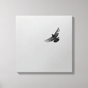 Coola Modern B&W-flygande fågel - modern design Canvastryck