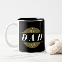 Coola Modern Bästa PAPPA någonsin Photo Guld Black Två-Tonad Mugg