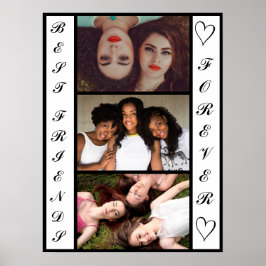 Coola Modern Bästa vänner för 3 foton Poster