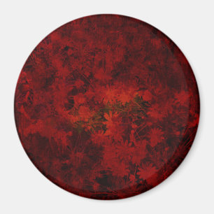 Coola, modern blommigt/blomma mönster magnet
