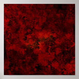 Coola, modern blommigt/blomma mönster poster