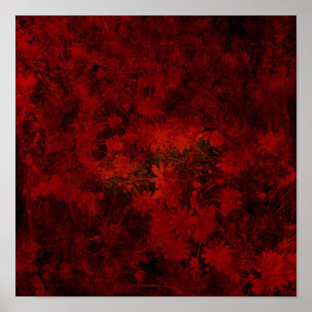 Coola, modern blommigt/blomma mönster poster (Framsidan)