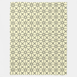 Coola Modern Boho Black and Gult Mönster Rhombus Fleecefilt