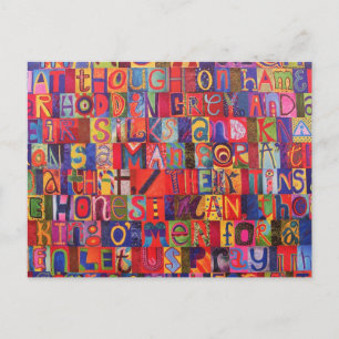 Coola modern brev-mosaik vykort