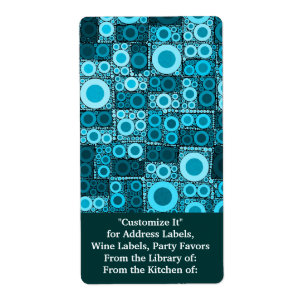 Coola Modern Circles Blue Teal Mosaic Tile Mönster Fraktsedel