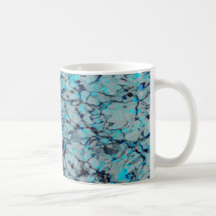 Coola, modern digital konst av blå vattenfärg kaffemugg