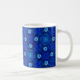 Coola modern digital konst av det onda ögamönste kaffemugg