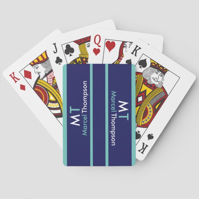 Coola Modern Elegant Blue Casinokort (Baksidan)