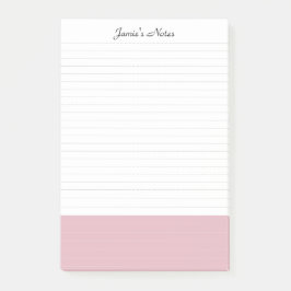 Coola Modern Enkel vit färgblocksorienterad Rosa Post-it Block