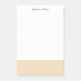 Coola Modern Enkel vit pastellfärgad Orange Post-it Block