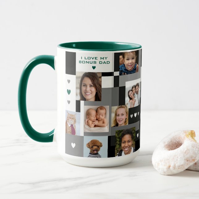 Coola Modern Family Gift 18 Foton Kärlek You Stepd Mugg (Med munk)