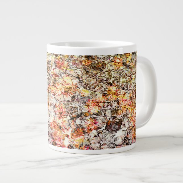 Coola, modern, färglös bakgrund i abstrakten jumbo mugg (Framsida höger)