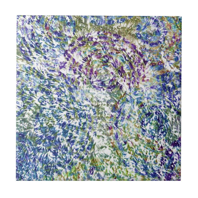 Coola, modern, färgstark abstrakt i trendiget kakelplatta (Framsidan)