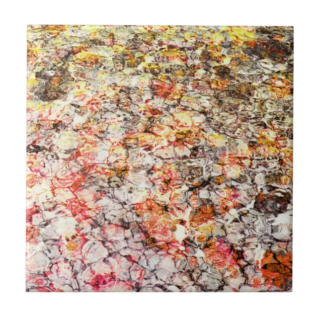 Coola, modern, färgstark abstrakt kakelplatta (Framsidan)