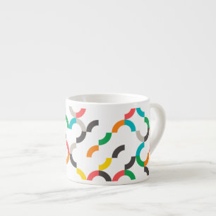 Coola, modern, färgstark, cirkelformad trendig espressomugg
