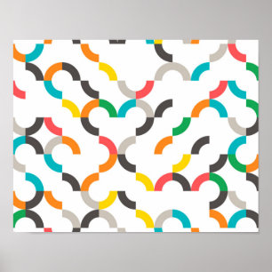 Coola, modern, färgstark, trendig, cirkelformad ge poster