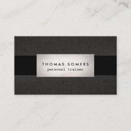 Coola Modern Faux Silver Personal Trainer Visitkort