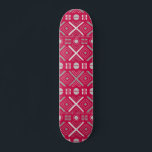 Coola Modern Geometric Tribal Rosa Silver Mönster Mini Skateboard Bräda 18,5 Cm<br><div class="desc">Coola Modern Geometric Tribal Rosa Silver Mönster Skateboard har ett modernt silver-geometriskt stam mönster i rosa. Designad av ©Evco Studio www.zazzle.com/store/evcostudio</div>