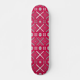 Coola Modern Geometric Tribal Rosa Silver Mönster Mini Skateboard Bräda 18,5 Cm