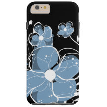 Coola Modern Girly Blue and White Flowers