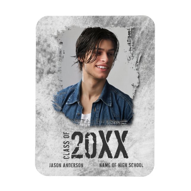 Coola Modern Grunge Photo Student annons Magnet (Vertikal)