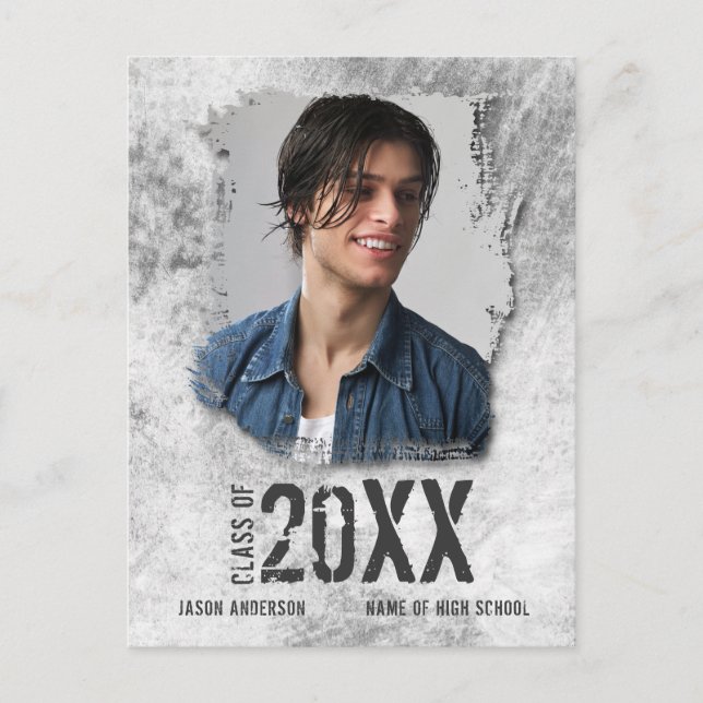 Coola Modern Grunge Photo Student annons Vykort (Framsida)