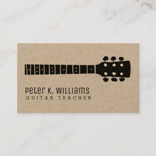 Coola Modern Guitar Teacher Visitkort