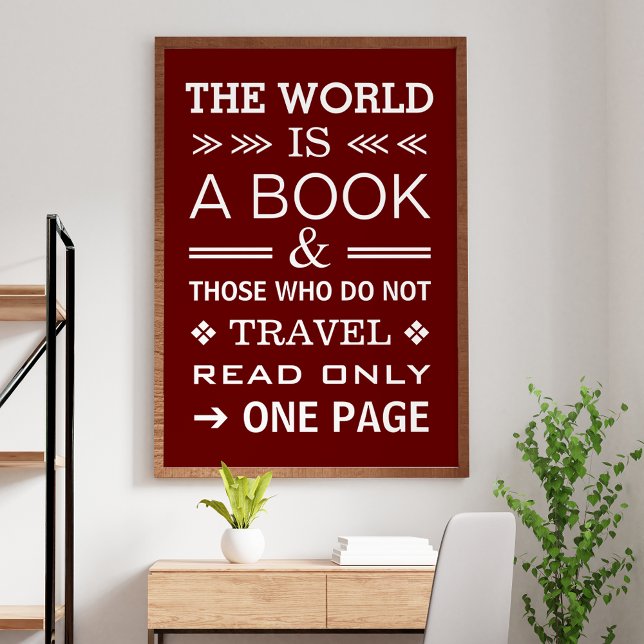 Coola Modern inspirationstypografi resefunktion Poster (Skapare uppladdad)