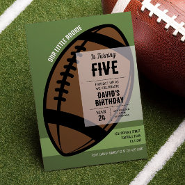 Coola Modern Little Rookie Football Birthday Inbjudningar